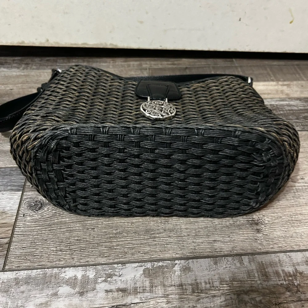 Brighton Black and Brown Woven Women's Bag shoulder purse